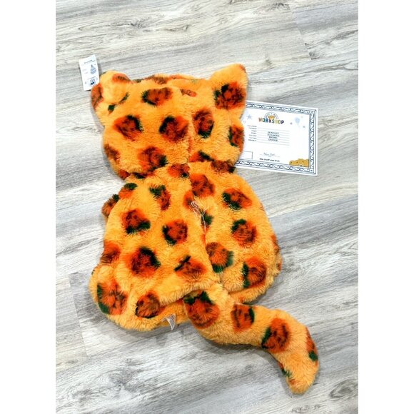 Jumbo Build A Bear 🎃 PUMPKIN KITTY 🐱 & Certificate Halloween Unstuffed - Picture 4 of 5